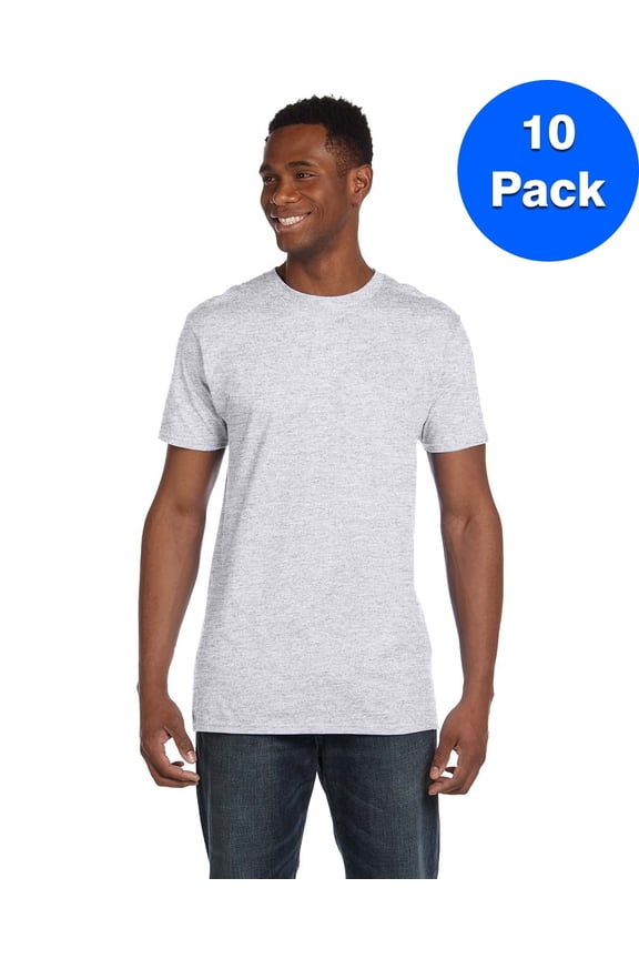 Mens 100% Ringspun Cotton nano-T T-Shirt 4980 (10 PACK)