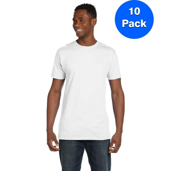 Mens 100% Ringspun Cotton nano-T T-Shirt 4980 (10 PACK)