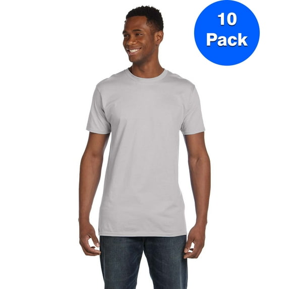 Mens 100% Ringspun Cotton nano-T T-Shirt 4980 (10 PACK)
