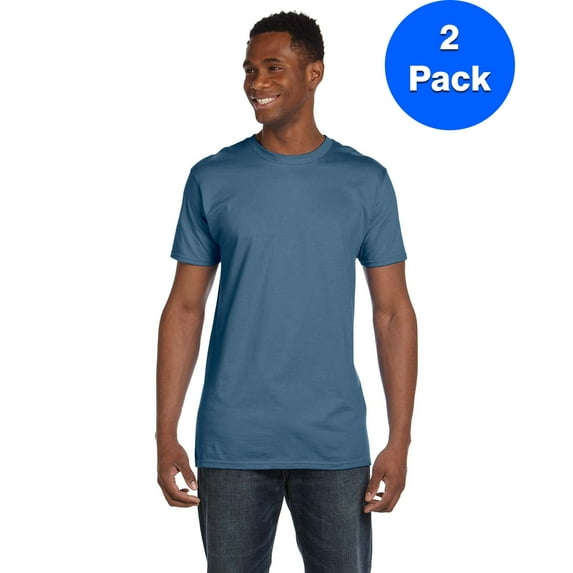 Mens 100% Ringspun Cotton nano-T T-Shirt 4980 (2 PACK)
