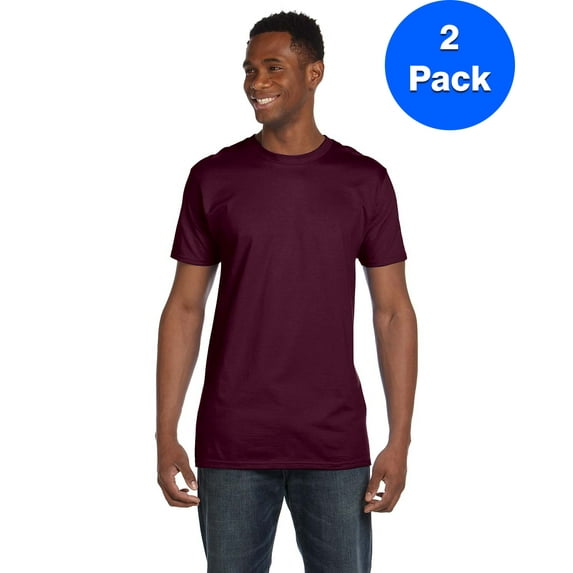 Mens 100% Ringspun Cotton nano-T T-Shirt 4980 (2 PACK)