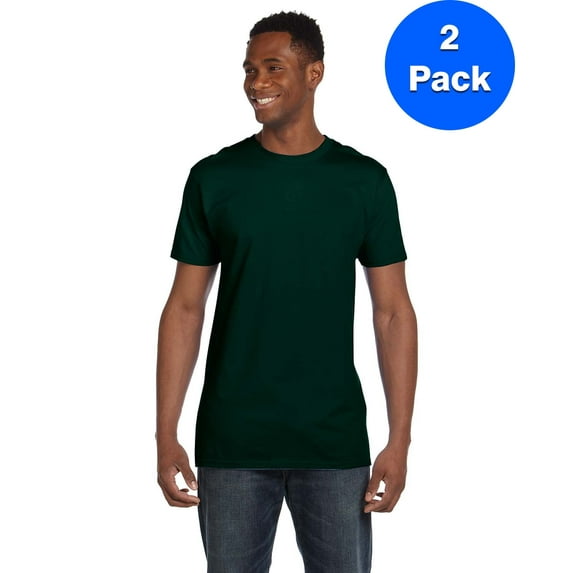 Mens 100% Ringspun Cotton nano-T T-Shirt 4980 (2 PACK)