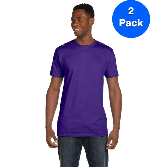 Mens 100% Ringspun Cotton nano-T T-Shirt 4980 (2 PACK)