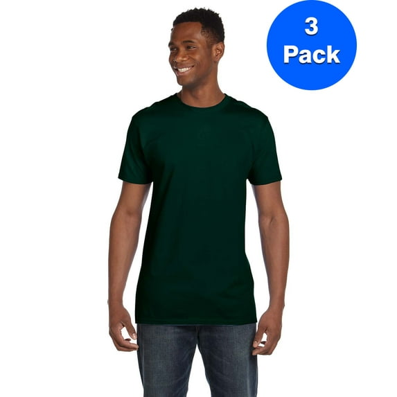 Mens 100% Ringspun Cotton nano-T T-Shirt 4980 (3 PACK)