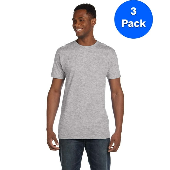 Mens 100% Ringspun Cotton nano-T T-Shirt 4980 (3 PACK)