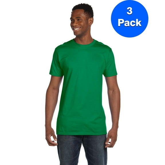 Mens 100% Ringspun Cotton nano-T T-Shirt 4980 (3 PACK)