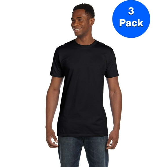 Mens 100% Ringspun Cotton nano-T T-Shirt 4980 (3 PACK)