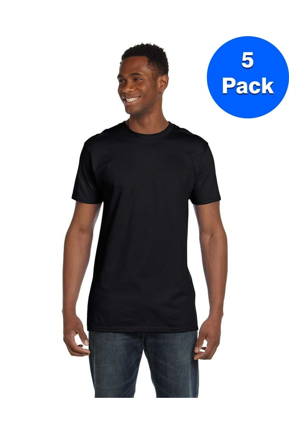 Mens 100% Ringspun Cotton nano-T T-Shirt 4980 (5 PACK)