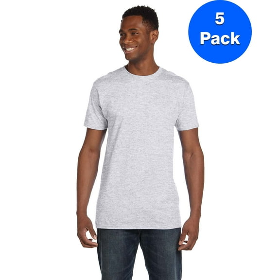 Mens 100% Ringspun Cotton nano-T T-Shirt 4980 (5 PACK)