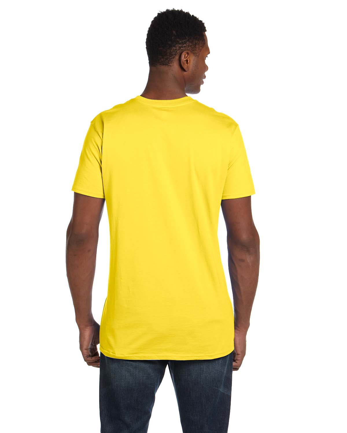 Hanes Men's Nano-T T-Shirt - 100% Ringspun Cotton, Tag-Free, Athletic Fit, Contemporary Crewneck, Black, Large - View #2