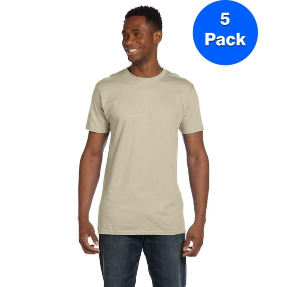 Mens 100% Ringspun Cotton nano-T T-Shirt 4980 (5 PACK)