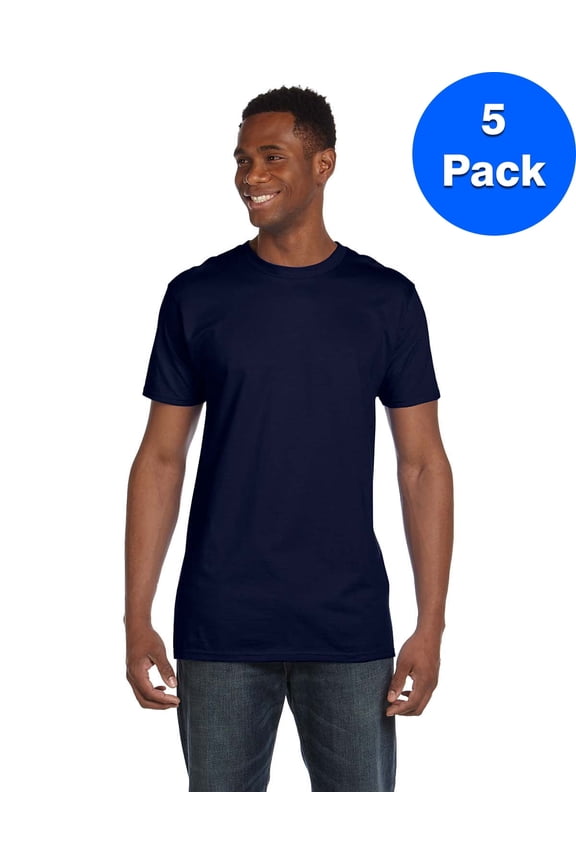 Mens 100% Ringspun Cotton nano-T T-Shirt 4980 (5 PACK)