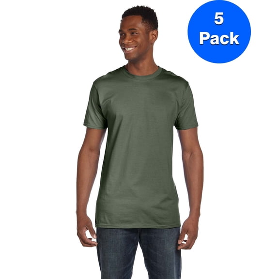 Mens 100% Ringspun Cotton nano-T T-Shirt 4980 (5 PACK)