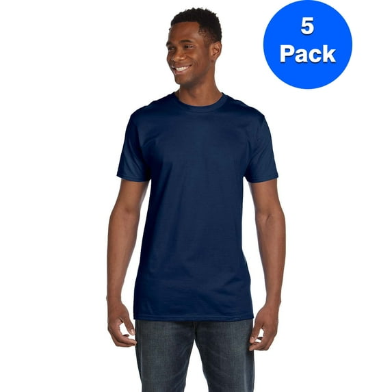 Mens 100% Ringspun Cotton nano-T T-Shirt 4980 (5 PACK)
