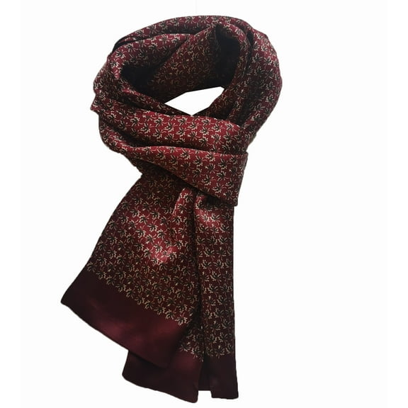 Mens 100 Silk Neck Scarf Double Layers Fashion Scarves Neckerchief Formal Casual Business Party