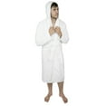 thumbnail image 1 of Mens 100% Terry Cotton Toweling Bathrobe Dressing Robe Hooded White Medium, 1 of 7