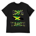 thumbnail image 1 of Mens 100% Yardie With Jamaica Flag In Heart, Jamaican T-Shirt Black X-Large, 1 of 5