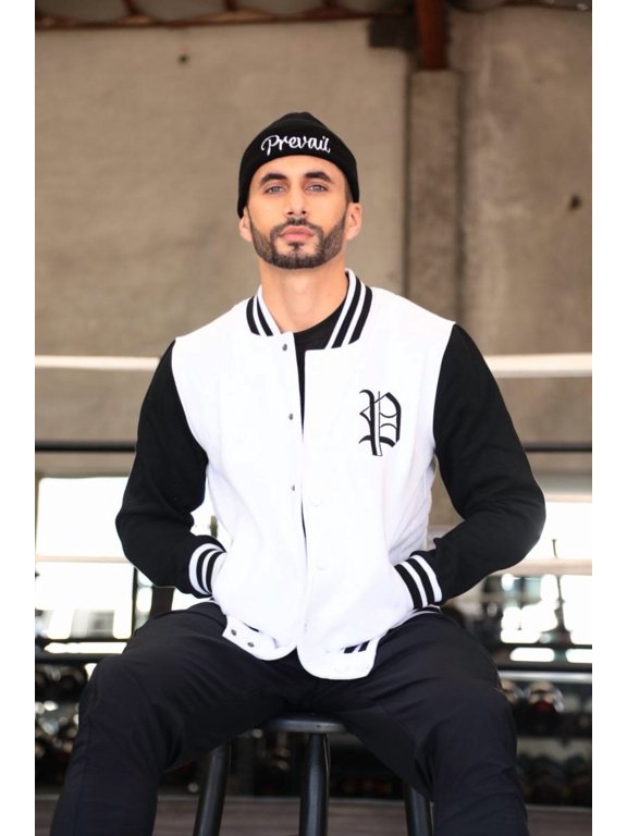 Mens 100% cotton custom Prevail letterman Jacket