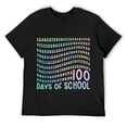 thumbnail image 1 of Mens 100th day of school teacher kids 100 days math numbers T-Shirt Black, 1 of 5