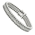 thumbnail image 1 of Mens 10K Gold White and Black Diamond Tennis Bracelet 8.5ctw (White Gold), 1 of 4