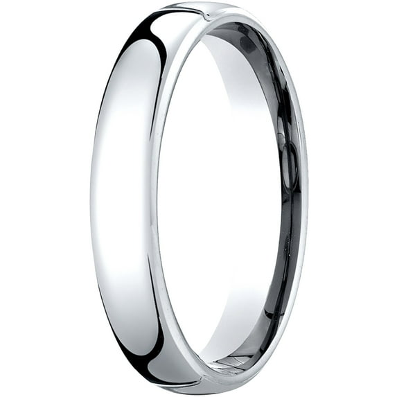 Mens 10K White Gold, 4.5mm London Couture Comfort-Fit Wedding Band (sz 6)