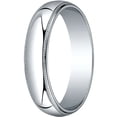 thumbnail image 1 of Mens 10K White Gold, 5.0mm Traditional Dome Oval Wedding Band with Milgrain (sz 11), 1 of 3