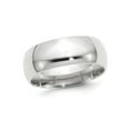 thumbnail image 1 of Mens 10K White Gold 8mm Polished Wedding Band Ring, 1 of 6