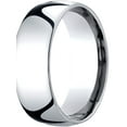 thumbnail image 1 of Mens 10K White Gold, 8mm Slightly Domed Standard Comfort-Fit Wedding Band (sz 10), 1 of 3