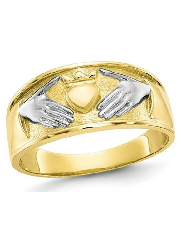 Gold Claddagh Ring Mens