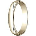 thumbnail image 1 of Mens 10K Yellow Gold, 4.0mm Traditional Dome Oval Wedding Band with Milgrain (sz 10), 1 of 3
