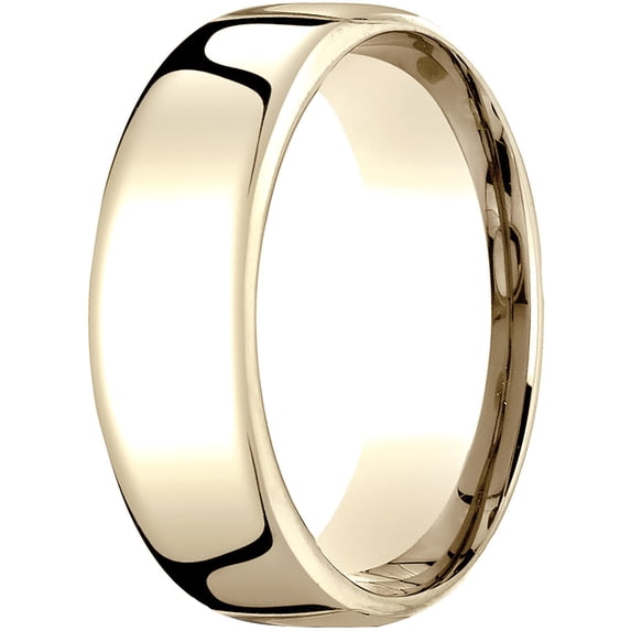 Mens 10K Yellow Gold, 7.5mm London Couture Comfort-Fit Wedding Band (sz 13)