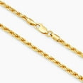 thumbnail image 1 of Mens 14K Gold Plated 2.5MM Sterling Silver Diamond-Cut Rope Chain Necklace, Solid 925 Italy, Next Level Jewelry, 1 of 3