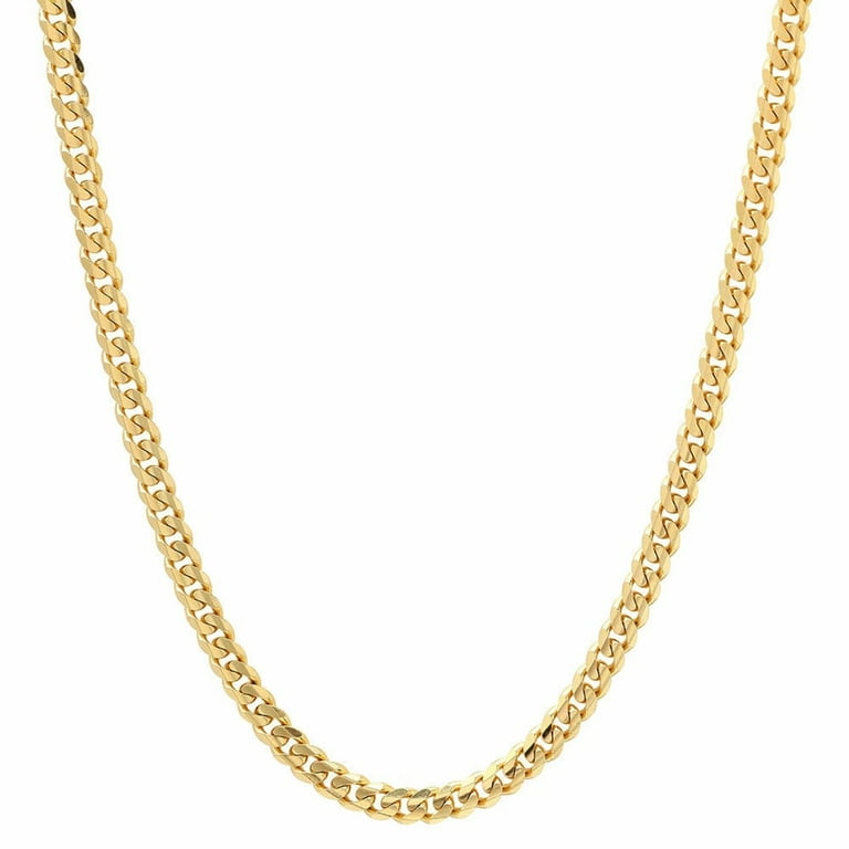 Next Level Jewelry Men's 14K Gold Plated Miami Cuban Link Chain