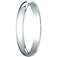 thumbnail image 1 of Mens 14K White Gold, 3.0mm Traditional Dome Oval Wedding Band (sz 12), 1 of 3