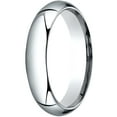 thumbnail image 1 of Mens 14K White Gold, 5.0mm High Dome Heavy Comfort-Fit Wedding Band (sz 10.5), 1 of 3