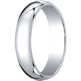thumbnail image 1 of Mens 14K White Gold, 5.0mm Traditional Dome Oval Wedding Band (sz 8), 1 of 3