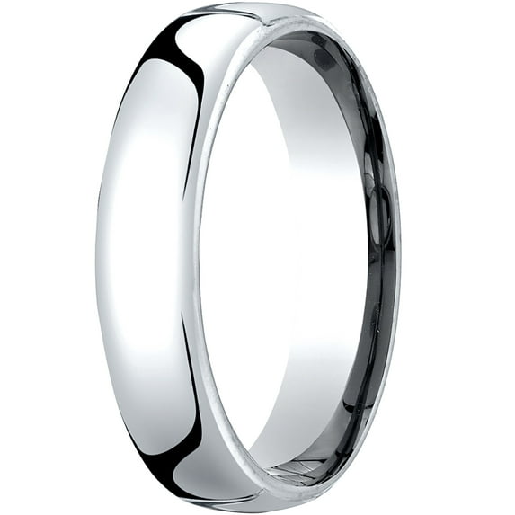 Mens 14K White Gold, 5.5mm London Couture Comfort-Fit Wedding Band (sz 14)