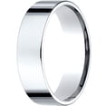 thumbnail image 1 of Mens 14K White Gold, 6.0mm Flat Comfort-Fit Wedding Band (sz 13.5), 1 of 3