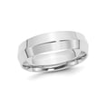 thumbnail image 1 of Mens 14K White Gold 6mm Comfort Fit Wedding Band Ring with Knife Edge for Men, 1 of 6