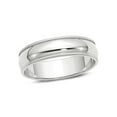 thumbnail image 1 of Gem & Harmony Mens 14K White Gold 6mm Milgrain Wedding Band Ring for Men, 1 of 6