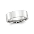 thumbnail image 1 of Gem & Harmony Mens 14K White Gold 7mm Flat Comfort Fit Wedding Band Ring for Men, 1 of 5