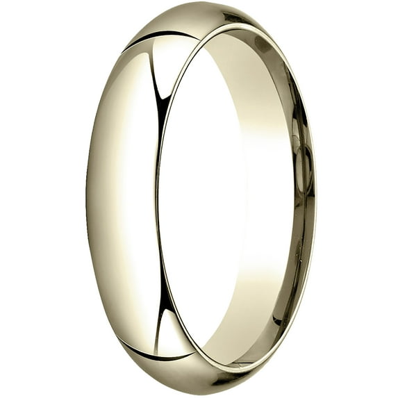 Mens 14K Yellow Gold, 5.0mm High Dome Heavy Comfort-Fit Wedding Band (sz 11)