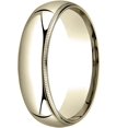 thumbnail image 1 of Mens 14K Yellow Gold, 6mm Slim Profile Comfort-Fit Wedding Band with Milgrain (sz 12.5), 1 of 3
