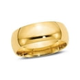 thumbnail image 1 of Gem & Harmony Mens 14K Yellow Gold 8mm Comfort Fit Wedding Band Ring for Men, 1 of 6