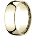 thumbnail image 1 of Mens 14K Yellow Gold, 8mm Slightly Domed Standard Comfort-Fit Wedding Band (sz 8), 1 of 3