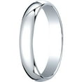 thumbnail image 1 of Mens 18K White Gold, 4.0mm Traditional Dome Oval Wedding Band (sz 14.5), 1 of 3