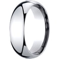 thumbnail image 1 of Mens 18K White Gold, 7mm Slightly Domed Standard Comfort-Fit Wedding Band (sz 13.5), 1 of 3