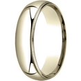 thumbnail image 1 of Mens 18K Yellow Gold, 6mm Slightly Domed Comfort-Fit Wedding Band with Milgrain (sz 14), 1 of 3
