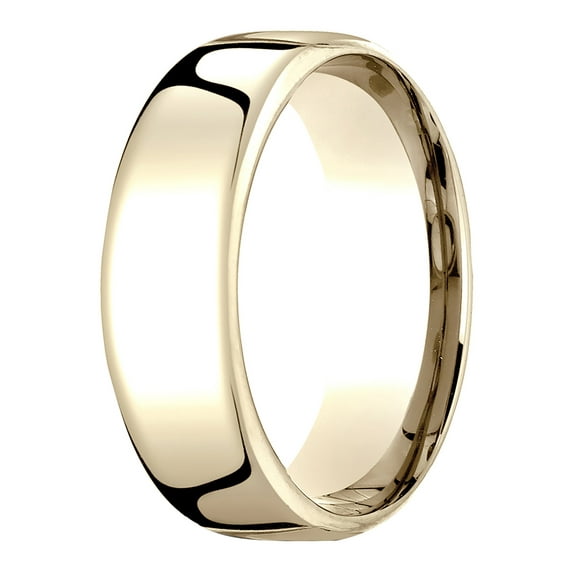 Mens 18K Yellow Gold, 7.5mm London Couture Comfort-Fit Wedding Band (sz 8)