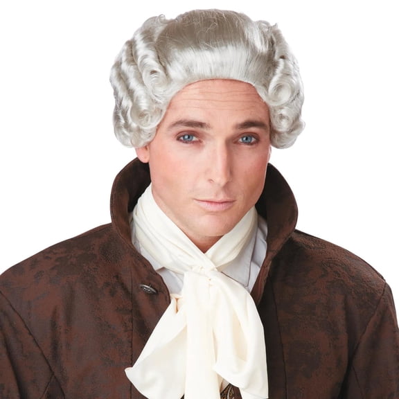 Gray 18th Century Peruke Wig Adult Halloween Accessory